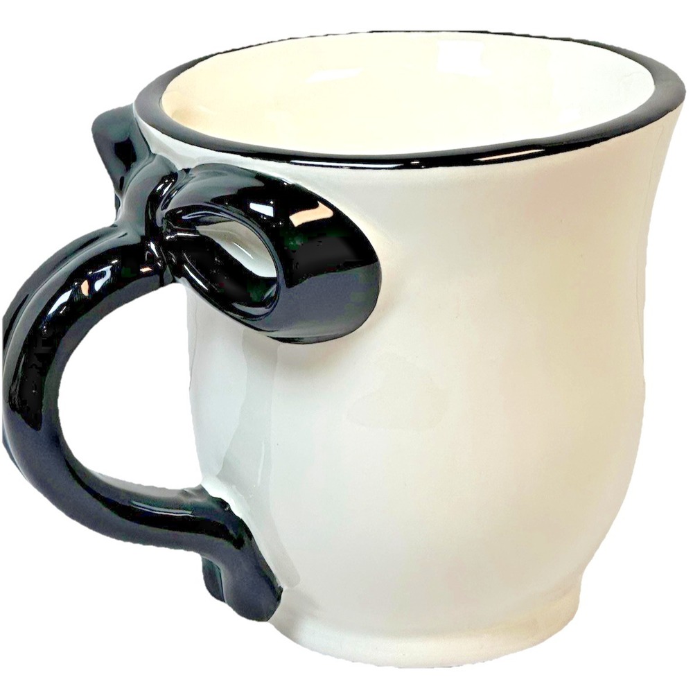 Cleo & June Black Bow Mug Ceramic Coffee Cup One Design Home NYC New